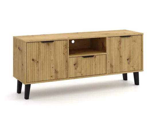 SZAFKA RTV Scandi 2D1S SLIM DĄB ARTISAN-1