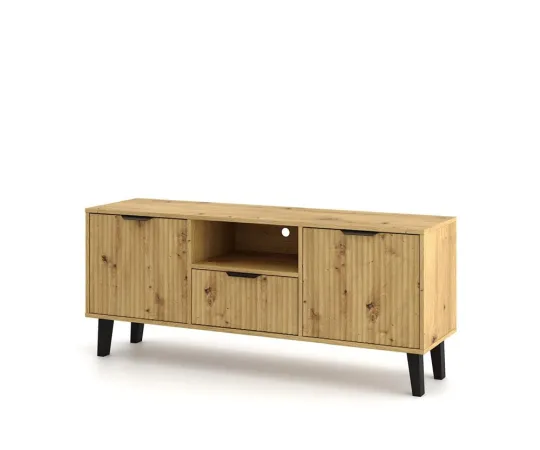 SZAFKA RTV Scandi 2D1S SLIM DĄB ARTISAN-5