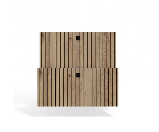 SZAFKA POD UMYWALKĘ TIGO 60 2S DĄB EVOKE 2 SZUFLADY RYFLOWANY FRONT WISZĄCA-13