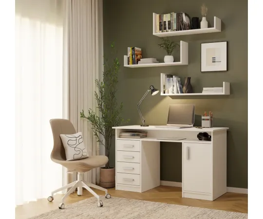 Półki Wiszące KOBI Do Salonu Do Pokoju BIAŁY-4